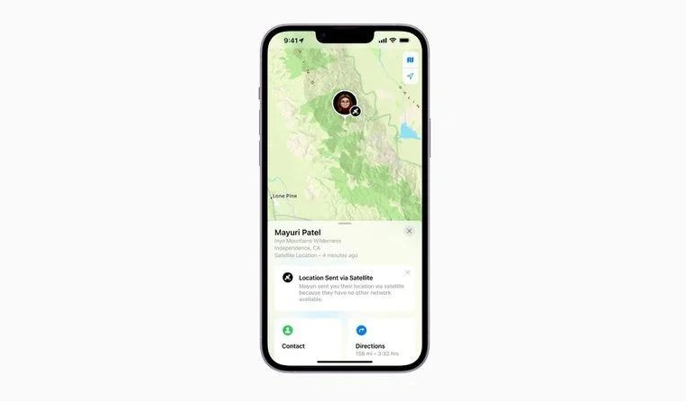 将乐苹果14维修分享iPhone14系列中 FindMy功能通过卫星分享位置方法教程 