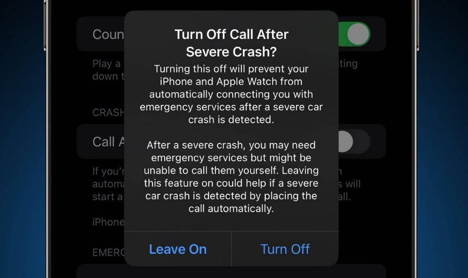 将乐苹果14维修分享 iPhone 14 和 Apple Watch 上关闭崩溃检测 