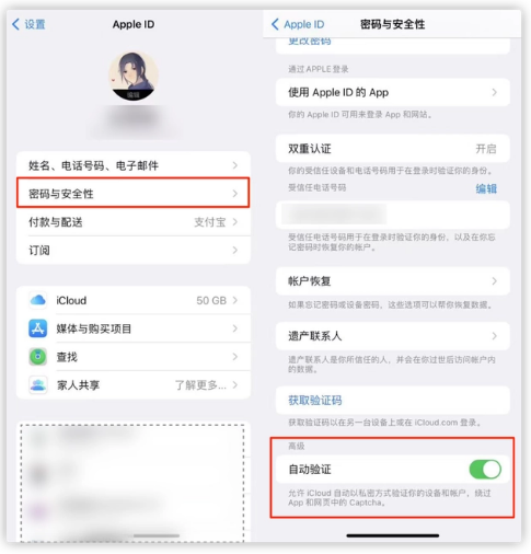 将乐苹果手机维修分享iOS 16 自动验证功能开启方法 